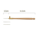 1pc Wooden French Embroidery Needles Tambour Crochet Hook with 3 NeedlesFT