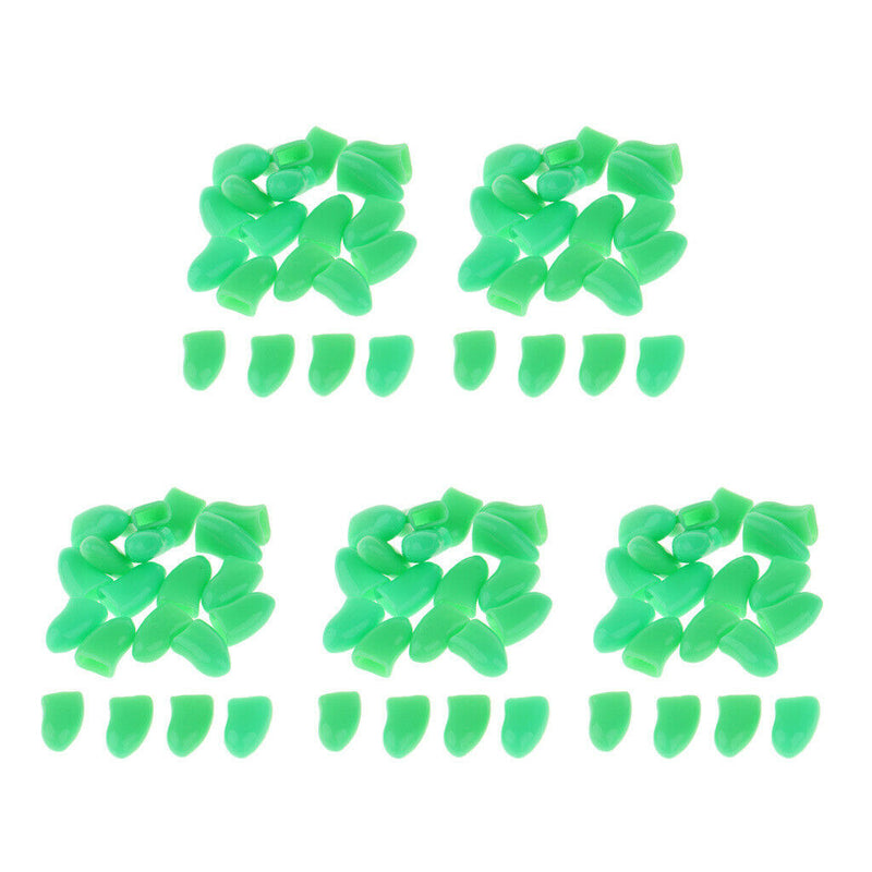 100Pcs Soft Nail Caps for Lovely Pet Dog and Cat Paw Control Green XL
