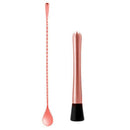 Cocktail Muddler and Mixing Spoon Set Stainless Steel: 8inch Drink Muddler  P6O8