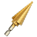 1Pcs Durable 4-22MM HSS Hex Titanium Coated Step Cone Drill Bit Power Tool M&E