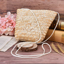 rattan grass small ladies can be fitted with mobile purse cute grass women bag3C