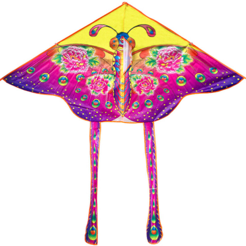 90*55cm Rainbow Butterfly Kite Outdoor Foldable Kid Kite With 50MControl Line FT