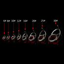 8X Repair Kit Fishing Rod Guides Tips Line Rings For Making Building Repair   FT