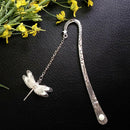 1XLuminous Night Dragonfly Bookmark Label Read Maker Feather Book Stationery M&O