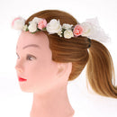 Flower Rings Hairbands White And Pink Garlands for Photography Fancy Ball