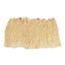 Hawaiian Luau Beige Flower Grass Garden Beach Party Table Skirt Cover Decor V7H5