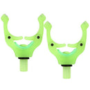 2 PCS Luminous Carp Fishing Rod Rest Gripper for Rod Pod Holder with Magic MV6A9