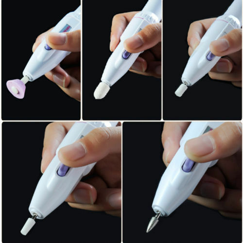 5Bits Nail Art Electric Drill Tips Buffer Manicure Pedicure File Grooming Too Pg