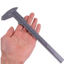 Gray 150mm Mini Plastic Sliding Vernier Caliper Gauge RAasure Tool Ruler  JR