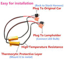 50W Load Resistor LED Canbus H7 Fog Light Wiring Harness adapters Decoder
