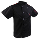 Black Chef Jacket Hotel Kitchen Apparel Coat Waiter Uniform M Chef Hat Cap