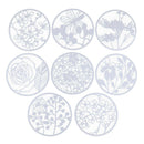 8 Pieces Window Home Decoration Flower Pictures DIY Tools Scrapbooking Album