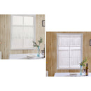 2 Panels Voile Sheer Short Curtain Valance Plain Tier Shade Curtain