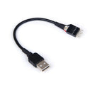 9pin Male to External USB A Male PC Mainboard Internal Data Extension Cable J Nw