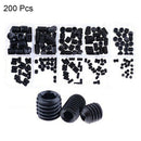 200Pcs 304 Stainless Steel 4-40 to 10-32 Allen Head Hex Socket Screws Bol WWQ
