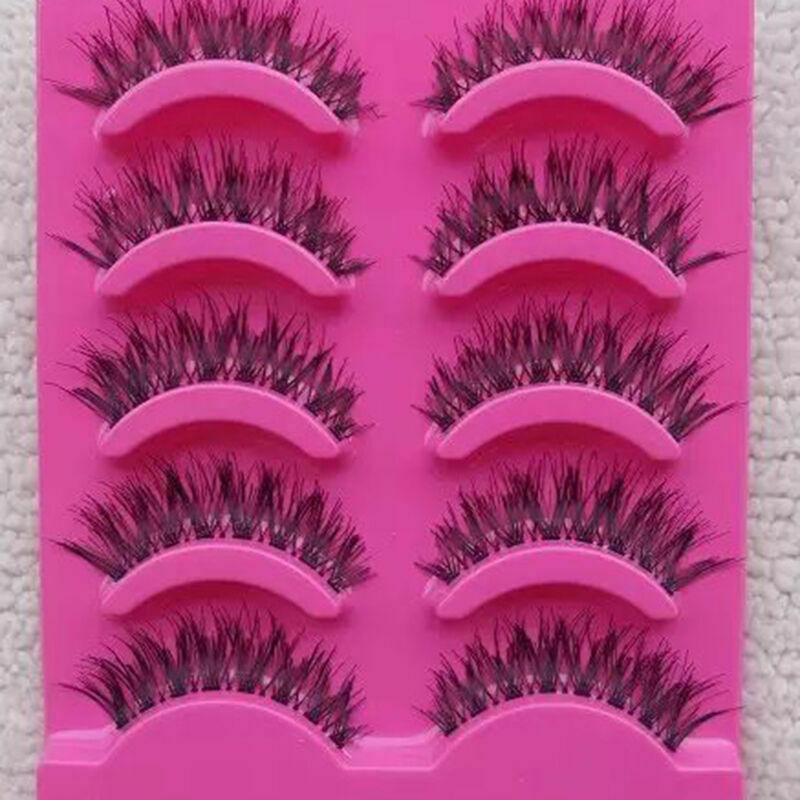 5 Pairs Eye Lashes Demi Wispies Natural Long Thick Eyelashes Soft False Han K2A4