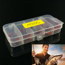 51 Pcs/Set Red Worm High Carbon Steel Fishing Hook For Texas Rig Soft Bait-ME