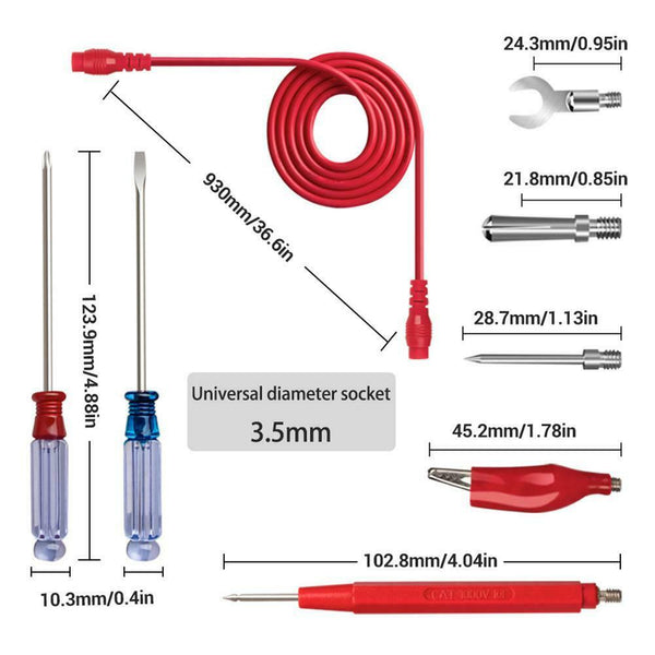 18pcs Universal Multifunctional Multimeter Test Line Set with Screwdrivers