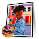 Girl 5D DIY Full Round Drill Diamond Painting Mosaic Beadwork Craft (FH337)