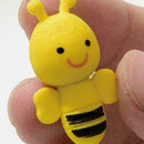 4X Cute Little Bee Design Rubber Pencil Eraser Office Student Gifts Station G5R7
