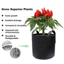10-Piece 5-Gallon Planting Bag - Thick Non-Woven Inflatable Fabric Tank Con