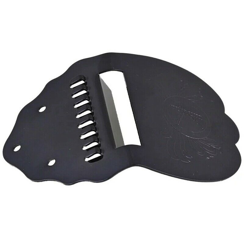 1 Pcs Black Mandolin Cable Pull Board Flower Pattern Design Mandolin Tailpi