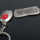 1Pair Couples Keyring Set Mouse &keyboard Key Ring Keychain Keyfob Lover G SE