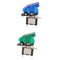1 Pair Car Truck Boat 12V 20A Rocker Toggle Switch 2Pin SPST Green+Blue LED