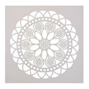 Round Flower Print Coffee Cake Stencil Fondant Buttercream Spray Mold Decor
