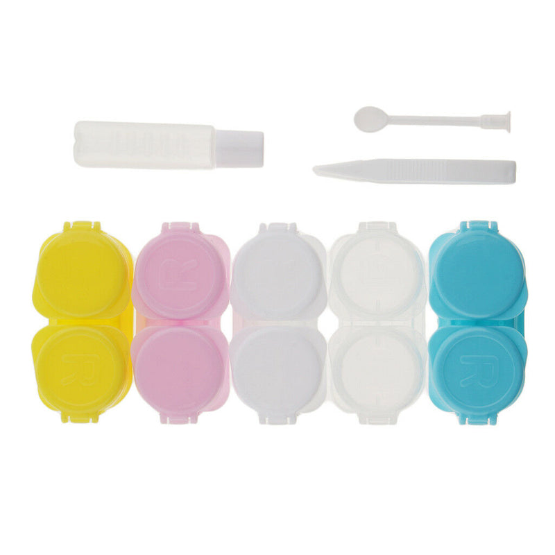 5pcs Travel Kit Lenses Storage Contact Lens Soak Case Box Container Holder