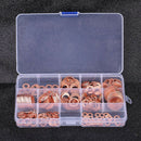 280PCS M5-M20 Copper Crush Washer Gasket Set Flat Ring Seal Assortment Kit Set