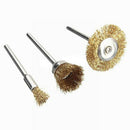 36Pcs Brass Steel Wire Brush Polishing Wheels Full Kit for Rotary Tool Dri STS