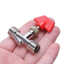 15/32" Male to Male Thread Inline Manual Valve for Air Compressor Red+Silve