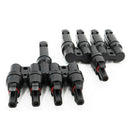 2X(T Branch Solar Panel Cable Photovoltaic Connector Male To Female
