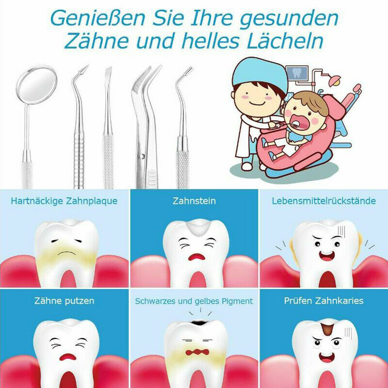 10 piece stainless steel tooth care probe dental tool set BX