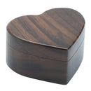 Love Heart Shape Walnut Wooden Ring Box Solid Wood Decorative Jewellery StorN2R5