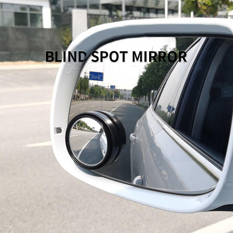 2x Blind Spot Car Mirror Adjustable Round Blindspot Wide Angle Parking Mirrors