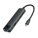 5 In 1 USB Type C To Multi-port Converter Hub With HDMI/USB 3.0/PD Ports