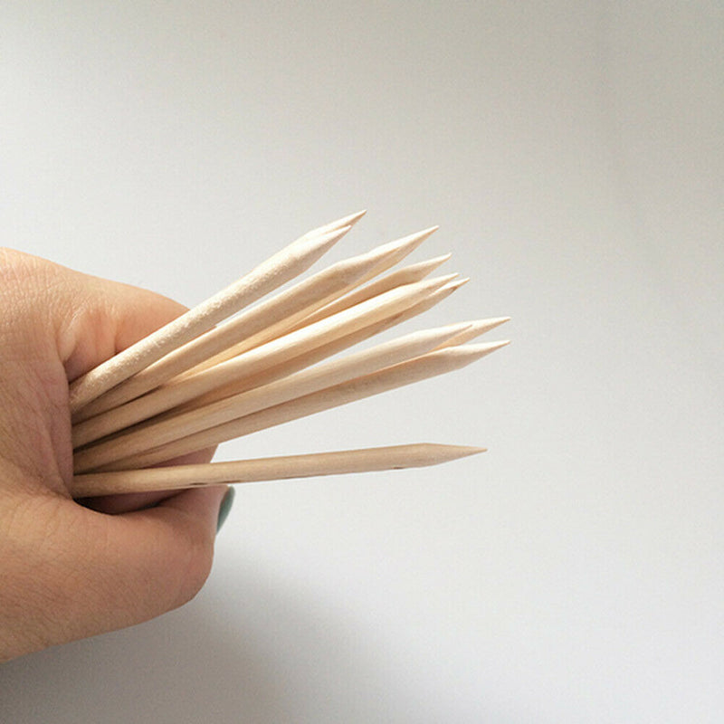 100pcs Multifunction Nail Art Tool Wooden Stick Kit for Cleaning Cuticle