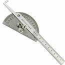 1*Student Steel Stainless Round Head Rotary Protractor Angle Rule Measuri N Z0I2