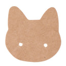 100 Pieces Kraft Paper Cat Earring Display Tags Jewellery Holder