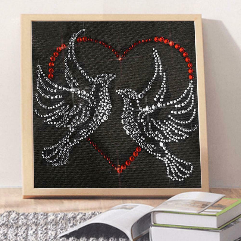 5D DIY Fluorescent Diamond Painting Pigeon Cross Stitch Embroidery Mosaic