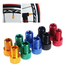Bicycle Valve Adapter 10Pcs Aluminum Presta Schrader Converter Car Bicycle  L7B3