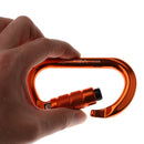 2x Oval  Mountaineering Carabiner W/Hook Lock Outdoor Safety Buckle Climbing