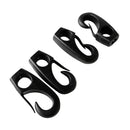 4 Pieces Durable High Strength Black Nylon Clip Lashing Hooks For Kayak Canoe