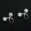 Stainless Steel Crystal Twist Ear Cartilage Helix Body Piercing Earring Stud H7