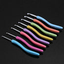 8pcs/set Soft Handle Colorful Aluminium Crochet Hooks Knitting Needles Kits