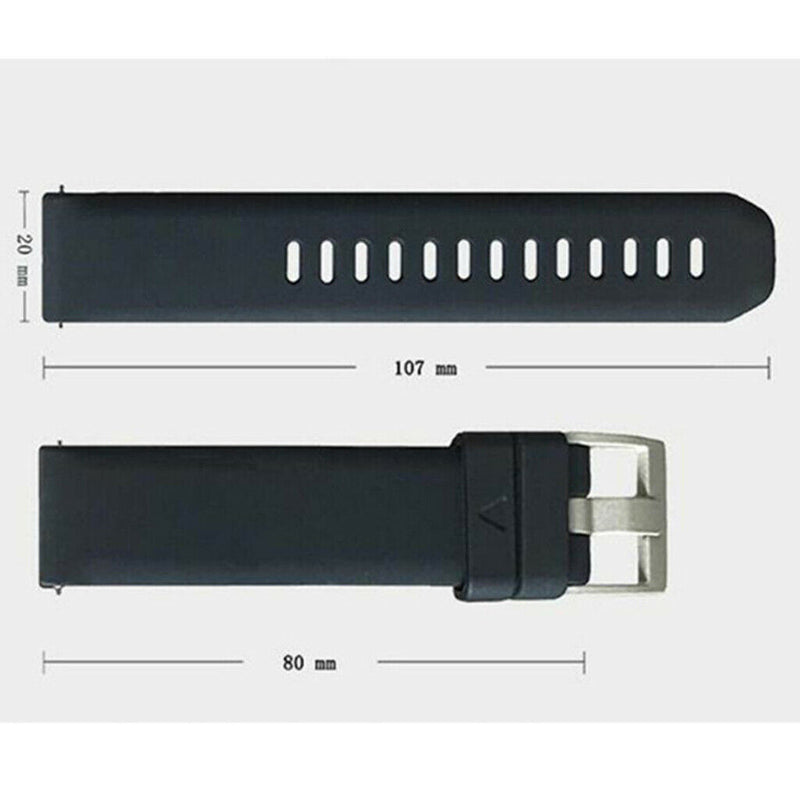 2 Pieces Replacement Silicone Sport Band Strap For Garmin Vivoactive 3