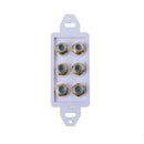 6 Speaker Post Banana Plug Audio Surround Wall Face Plate