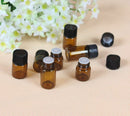 1 ml (1/4 Dram) Amber Glass Vial w/ Cap for essential oils, etc - 12 Pack